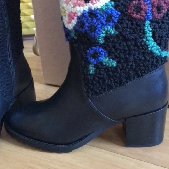 ✨HP✨Anthro Floral Wool & Leather Emily Isabella Boots - Picture 8 of 8